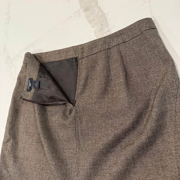 Ann Taylor Tweed Wool Blend Career Pencil Skirt Women’s 10P Brown Lined Corpcore - Picture 7 of 7